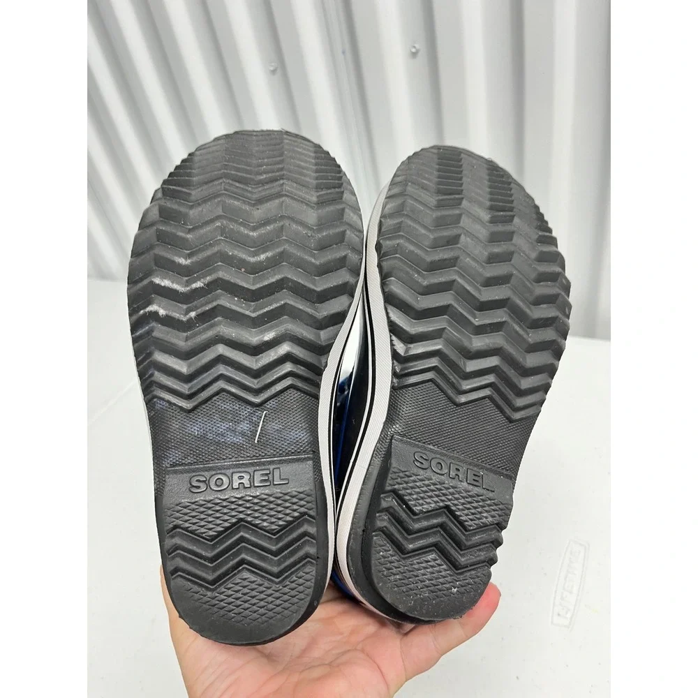 Sorel Yoot Pac Nylon Blue Kids Winter Boots Waterproof Snow Shoes Size 13 NC1962